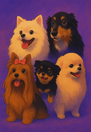 Penélope, Pietra, Kiara, Chiara e Dudu